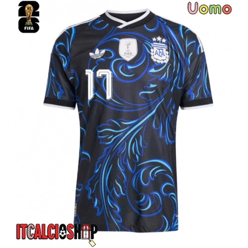 Argentina Giuliano Simeone #17 Seconda Maglia Mondiali 2026 Manica Corta